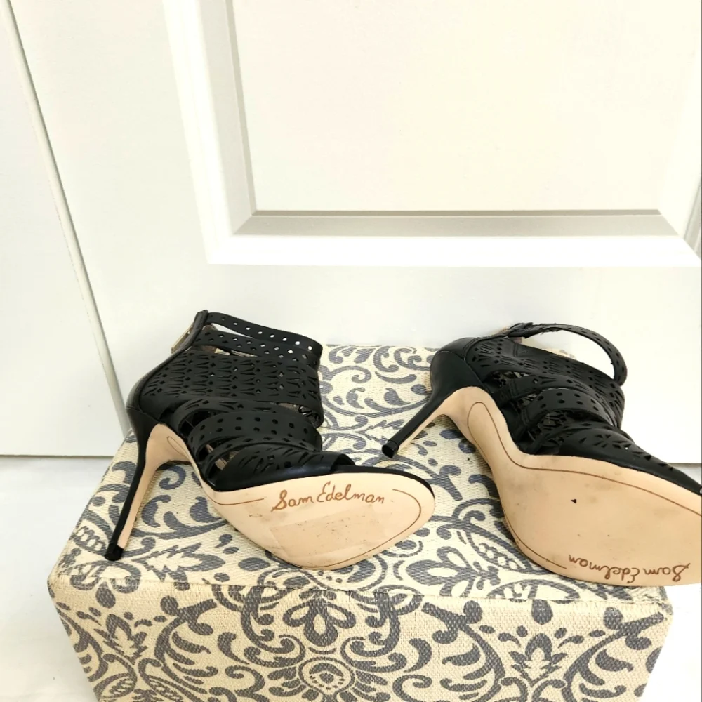 NEW Sam Edelman Alysia Leather Heels - Picture 6 of 8